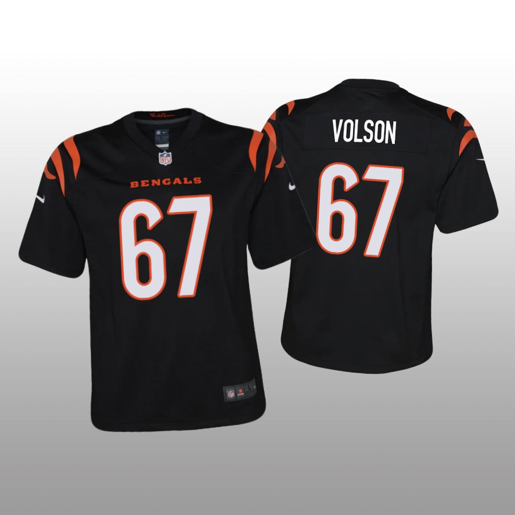 Cincinnati Bengals Cordell Volson Black Jersey Game - Youth