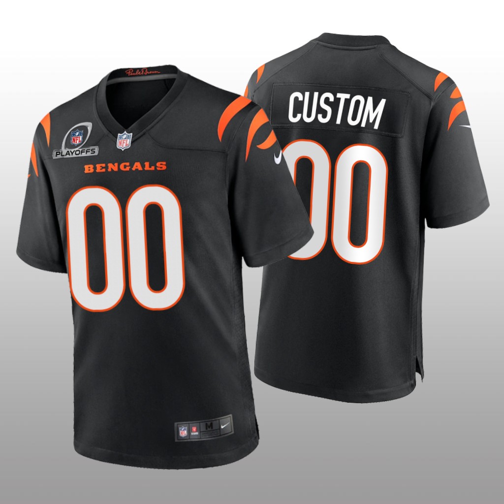 Cincinnati Bengals Custom Black Game 2021 NFL Playoffs Patch - Men's