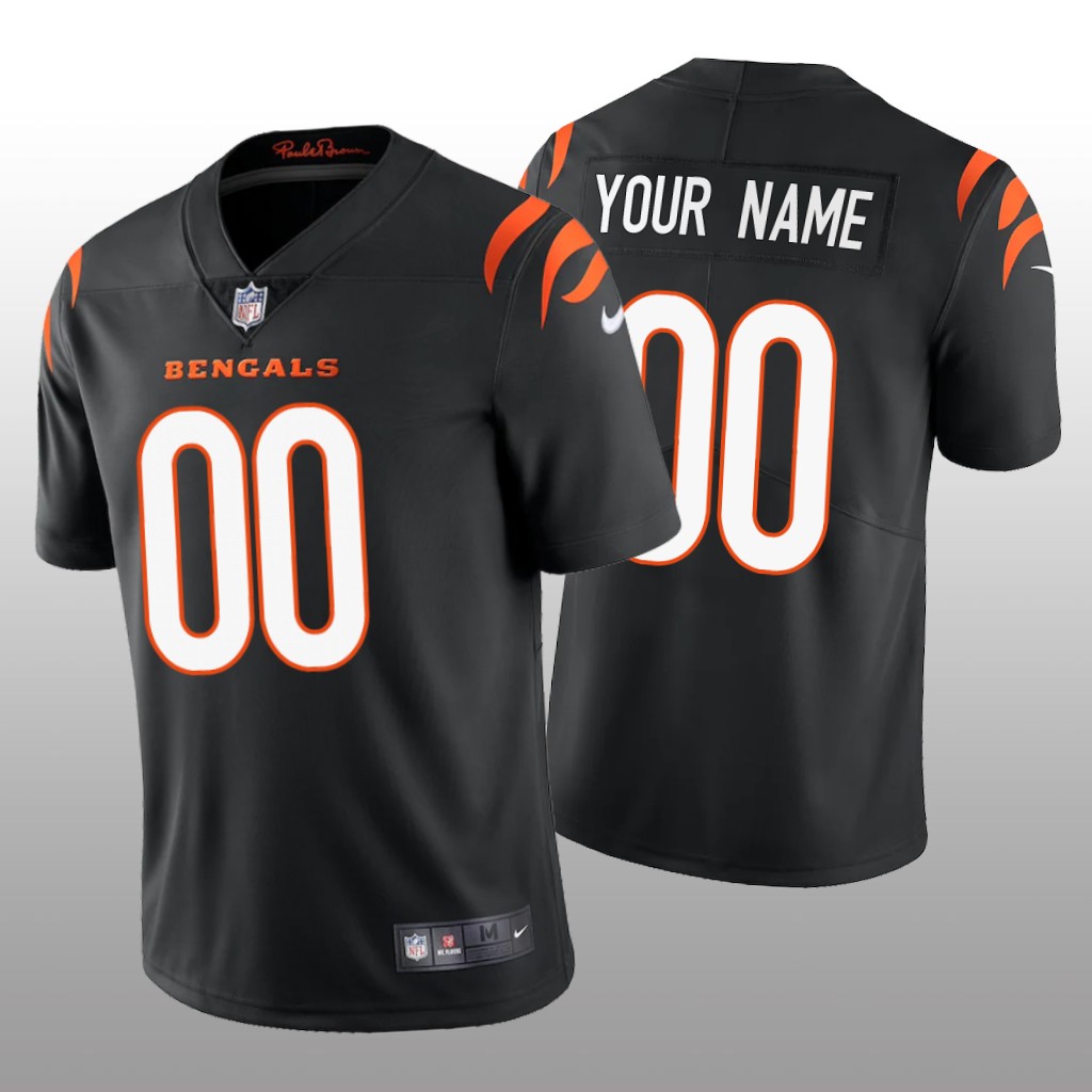 Cincinnati Bengals Custom Black Jersey 2021 Vapor Limited - Men's