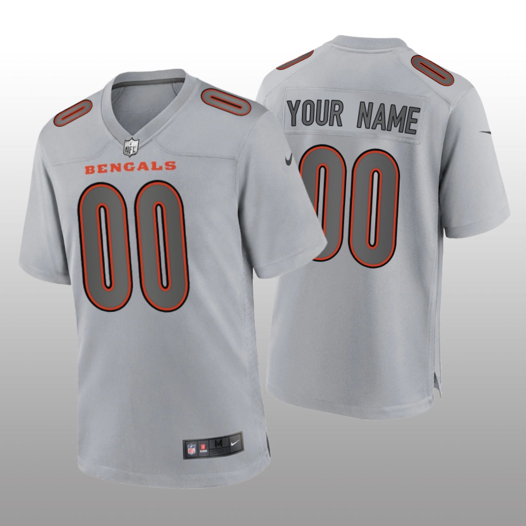Cincinnati Bengals Custom Gray Jersey Atmosphere Fashion Game - Men's