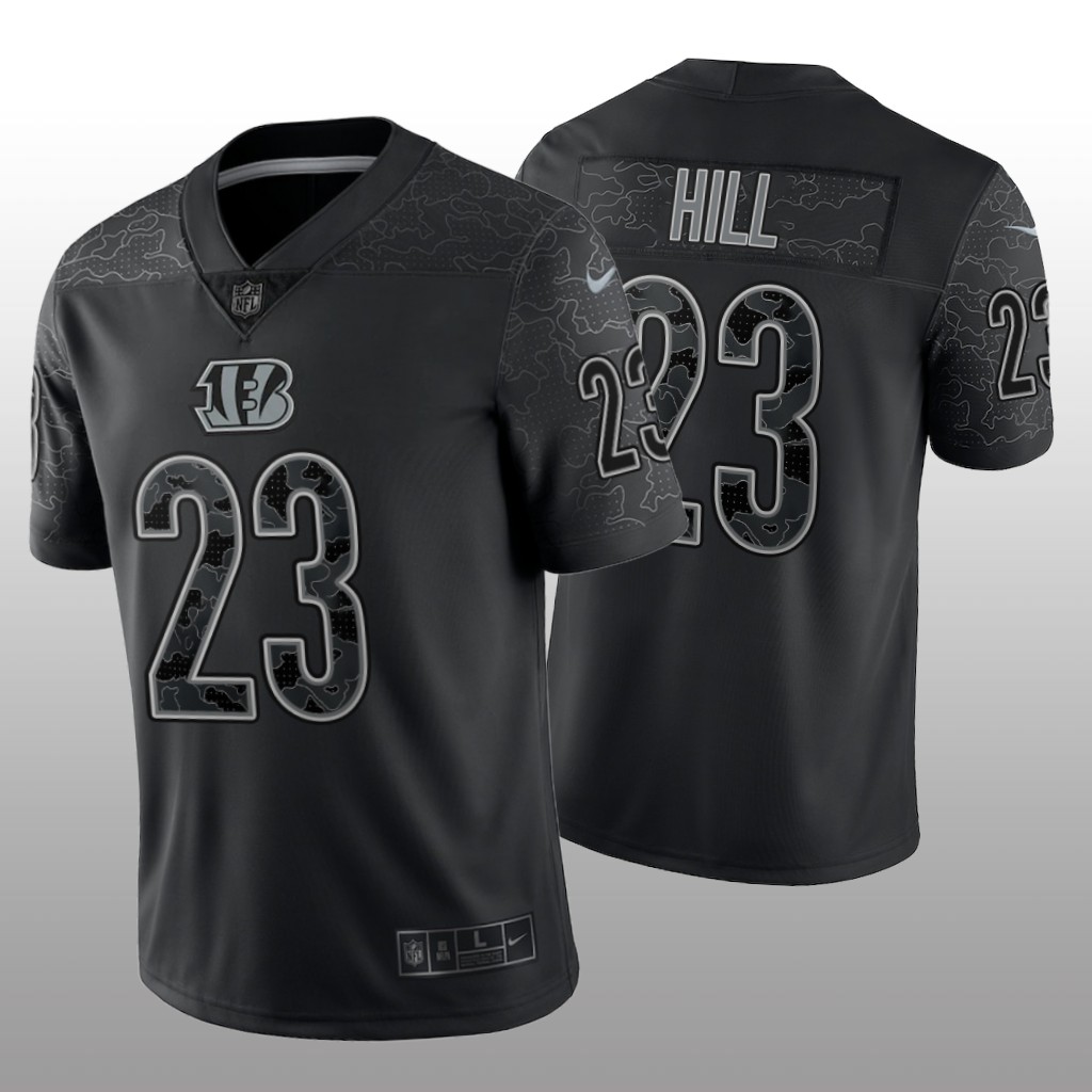 Cincinnati Bengals Daxton Hill Black Jersey Reflective Limited  - Men's