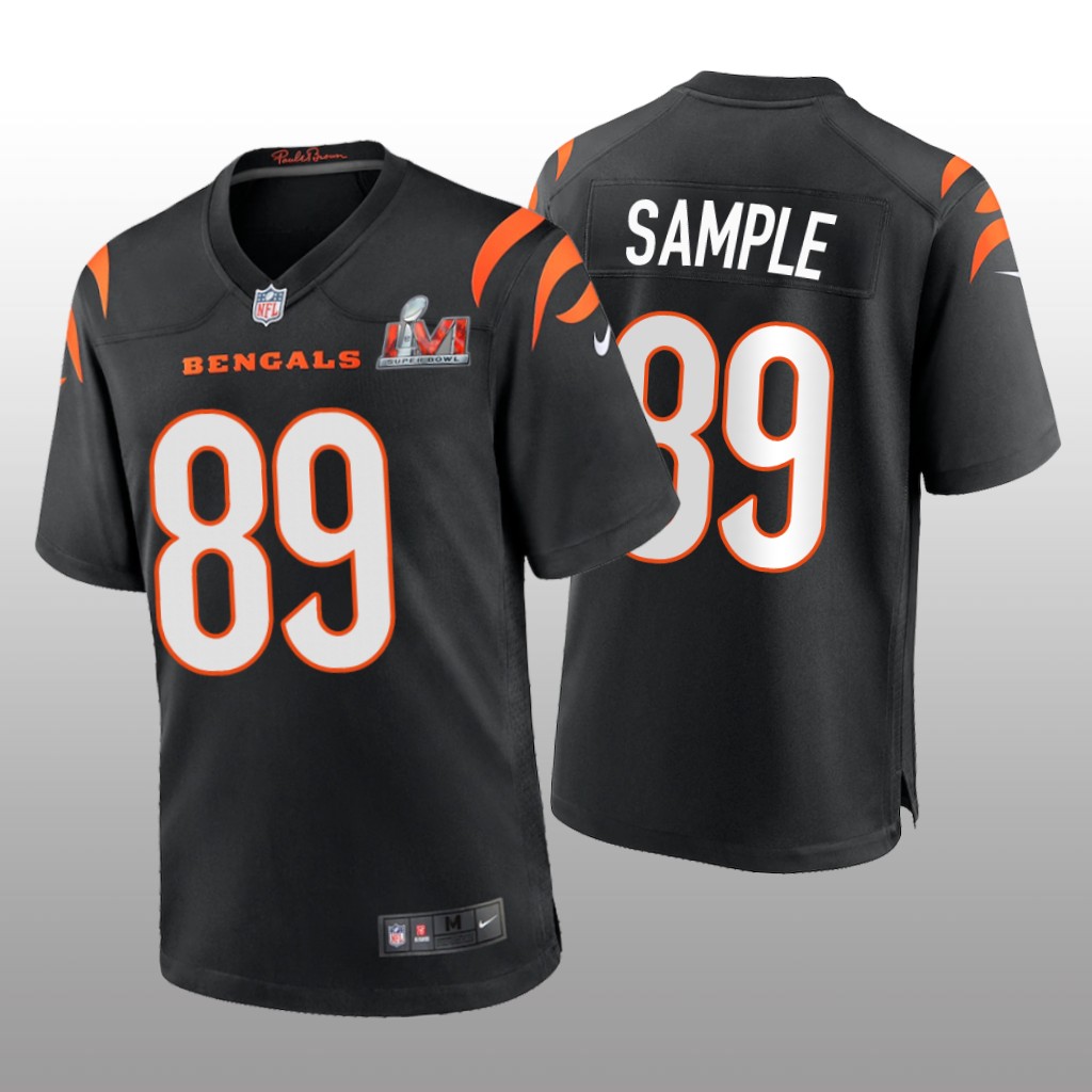 Cincinnati Bengals Drew Sample Black Game Jersey Super Bowl LVI - Men's