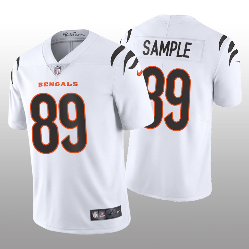 Cincinnati Bengals Drew Sample White Jersey 2021 Vapor Limited - Men's
