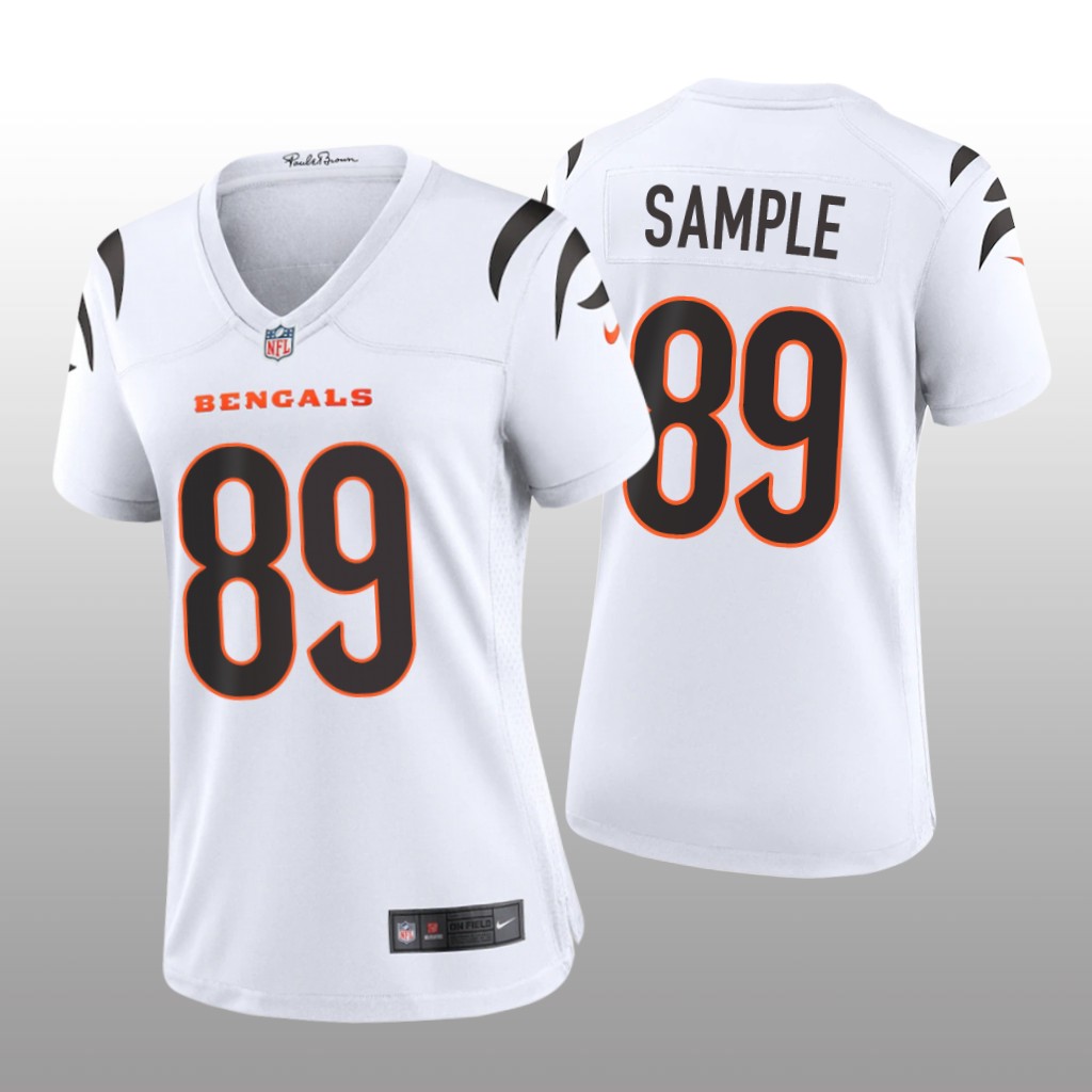 Cincinnati Bengals Drew Sample White Jersey Game - Women's
