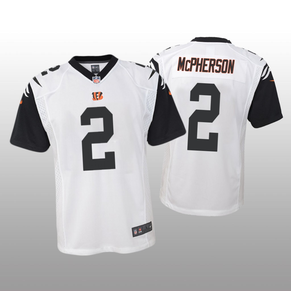 Cincinnati Bengals Evan McPherson White Jersey Color Rush Game - Youth