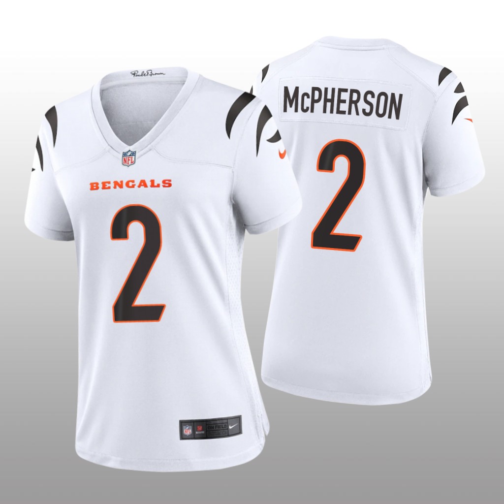 Cincinnati Bengals Evan McPherson White Jersey Game - Women's
