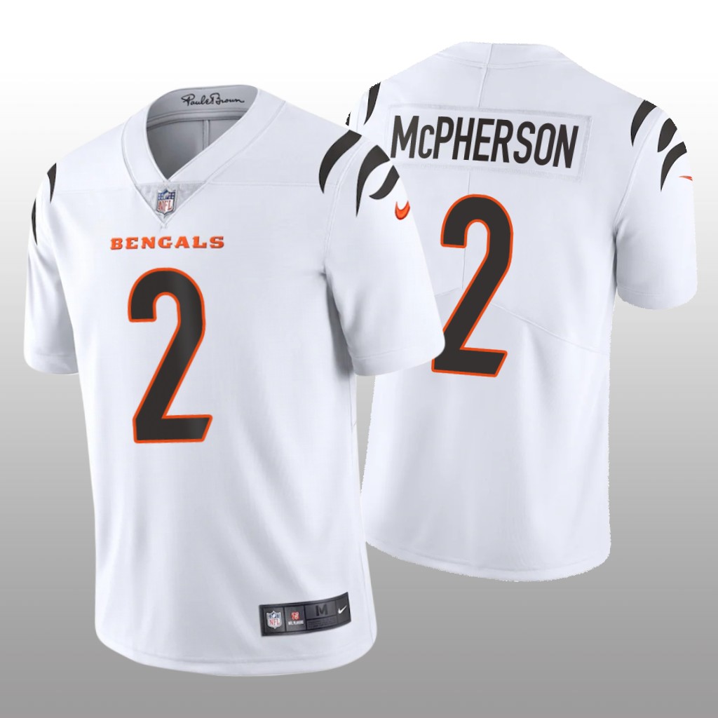 Cincinnati Bengals Evan McPherson White Jersey Vapor Limited - Men's