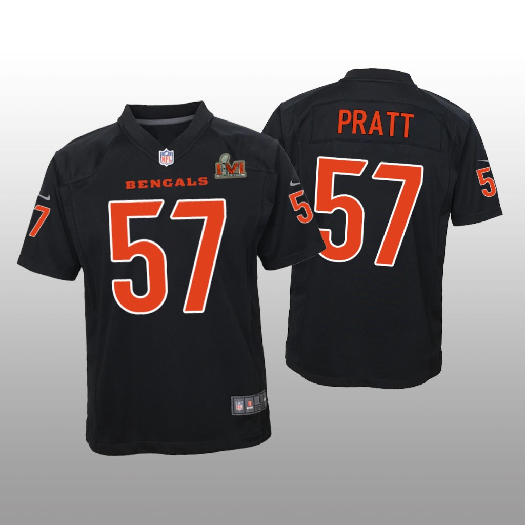 Cincinnati Bengals Germaine Pratt Black Game Fashion Jersey Super Bowl LVI - Youth