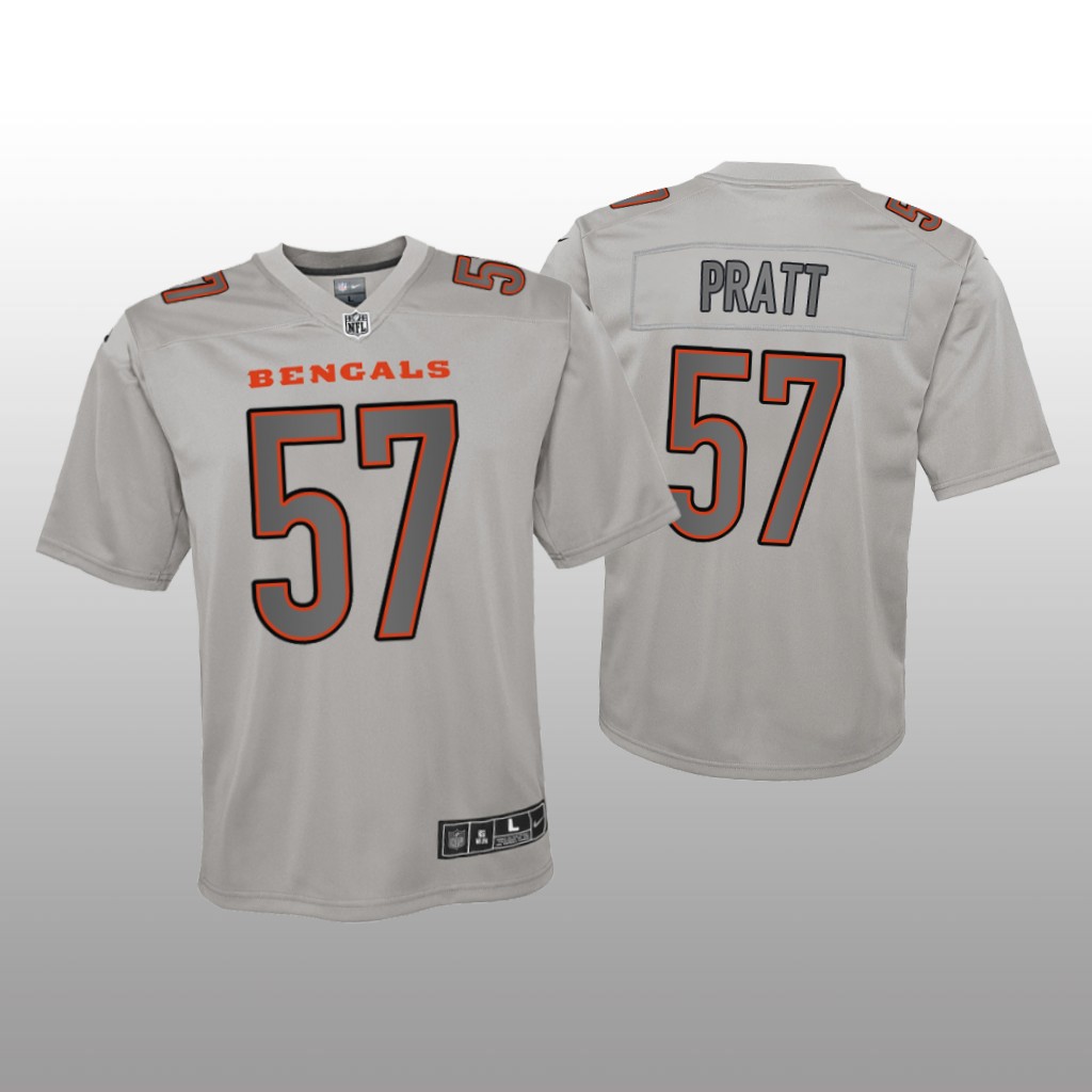 Cincinnati Bengals Germaine Pratt Gray Jersey Atmosphere Fashion Game - Youth