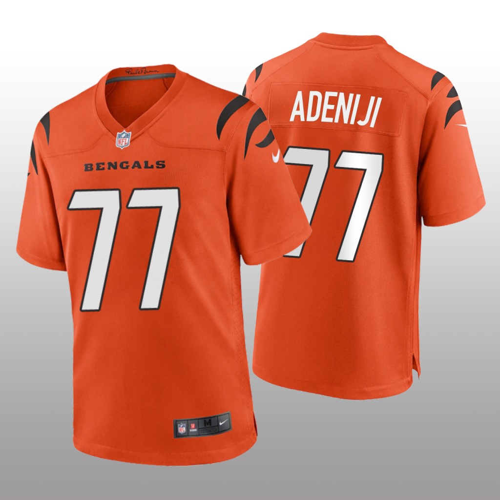 Cincinnati Bengals Hakeem Adeniji Orange Jersey Game - Men's