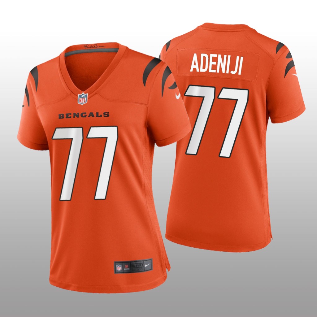 Cincinnati Bengals Hakeem Adeniji Orange Jersey Game - Women's