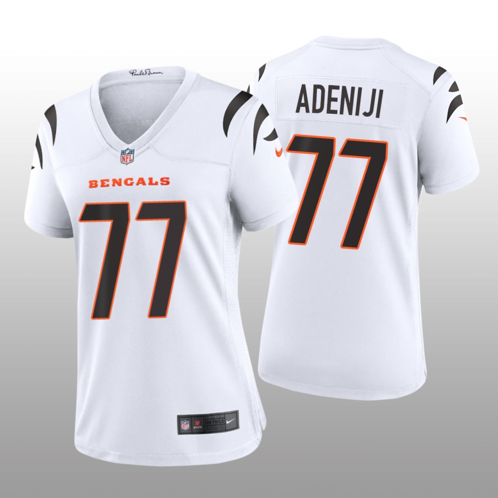 Cincinnati Bengals Hakeem Adeniji White Jersey Game - Women's