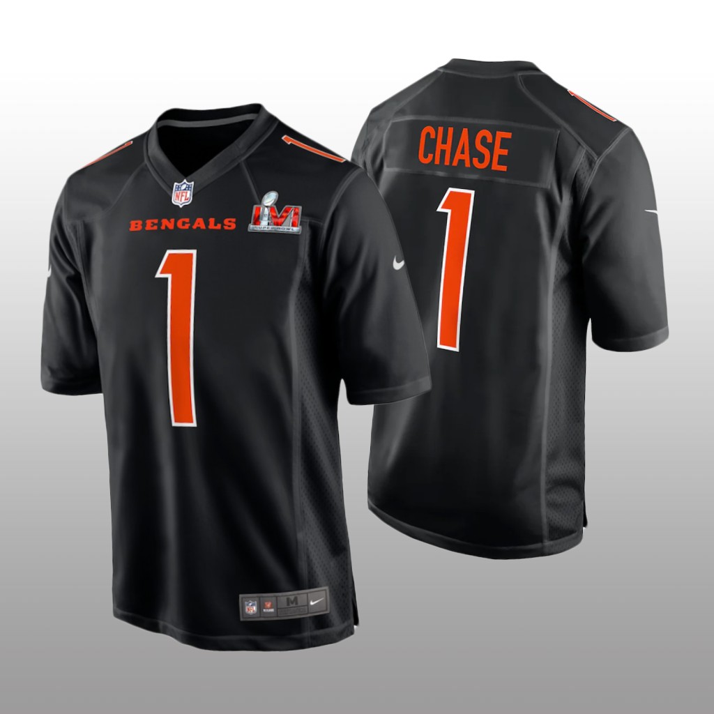 Cincinnati Bengals Ja'Marr Chase Black Game Fashion Jersey Super Bowl LVI