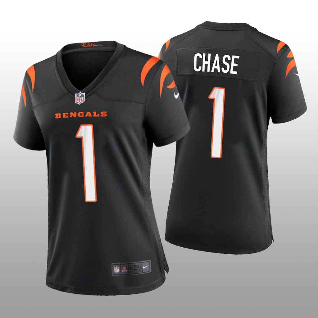 Cincinnati Bengals Ja'Marr Chase Black Jersey Game - Women's