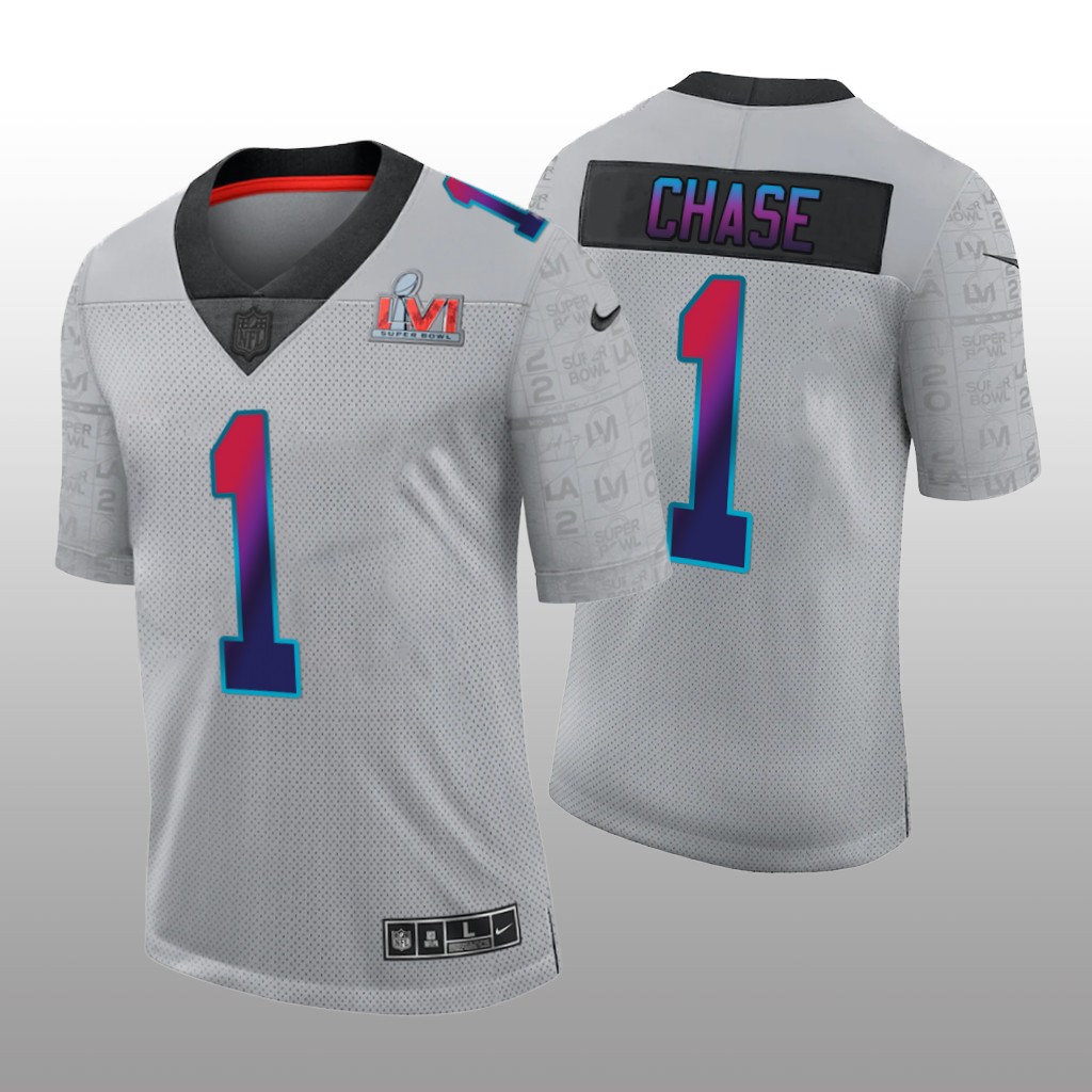 Cincinnati Bengals Ja'Marr Chase Gray Limited Super Bowl LVI - Men's