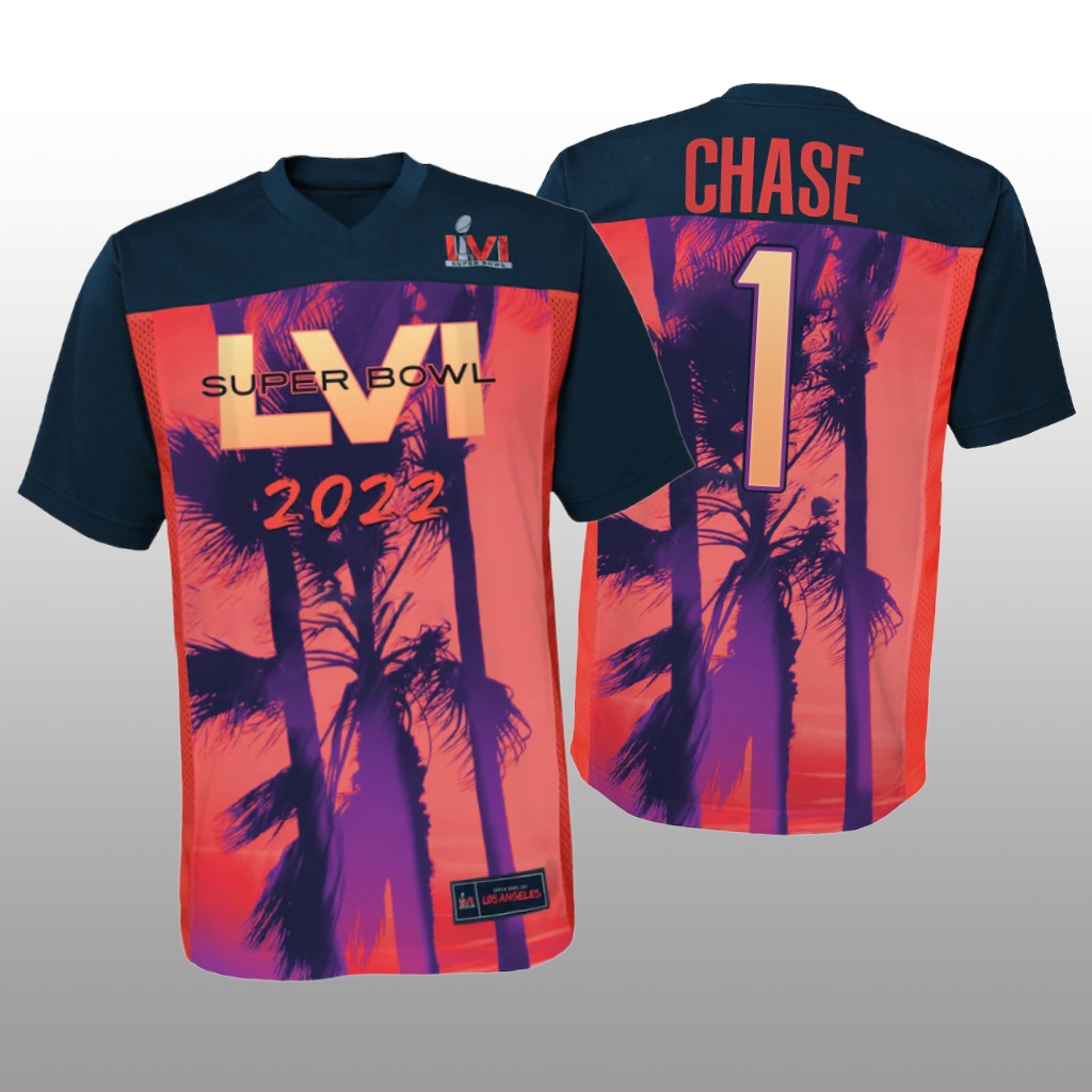 Cincinnati Bengals Ja'Marr Chase Red Black Game Jersey Super Bowl LVI