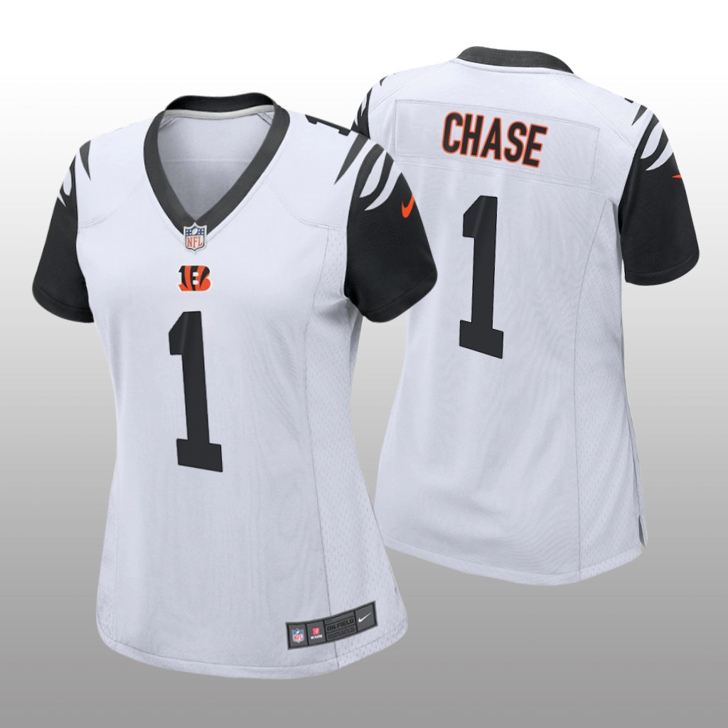 Cincinnati Bengals Ja'Marr Chase White Jersey Alternate Game - Women's