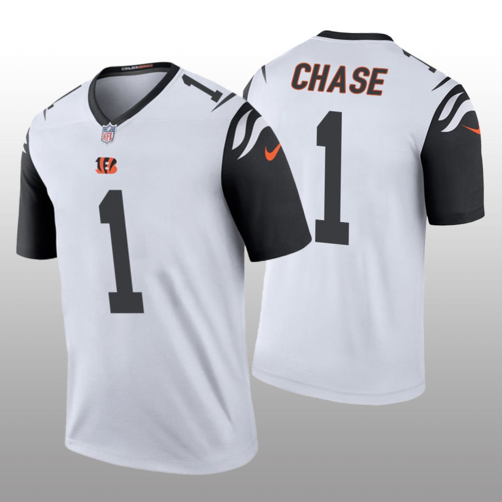 Cincinnati Bengals Ja'Marr Chase White Jersey Color Rush Legend - Men's