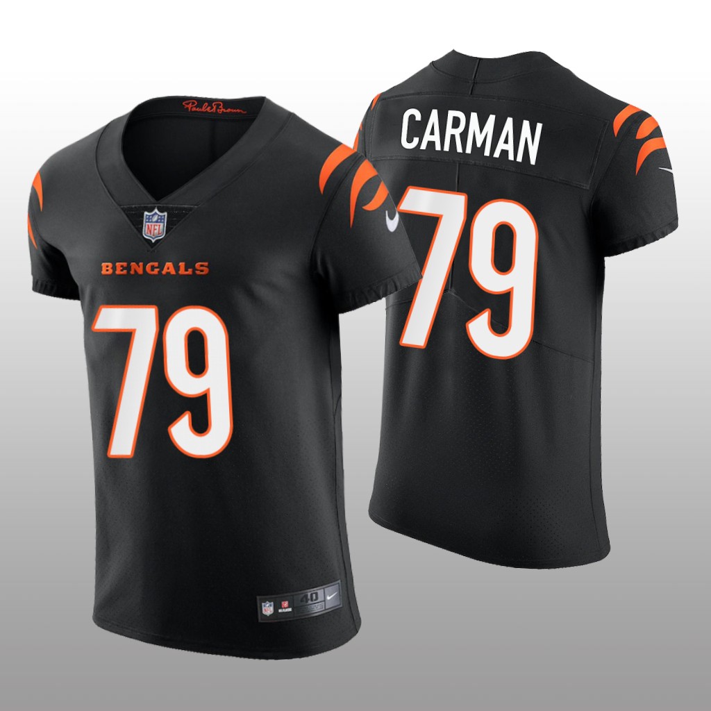 Cincinnati Bengals Jackson Carman Black Jersey Vapor Elite Men's