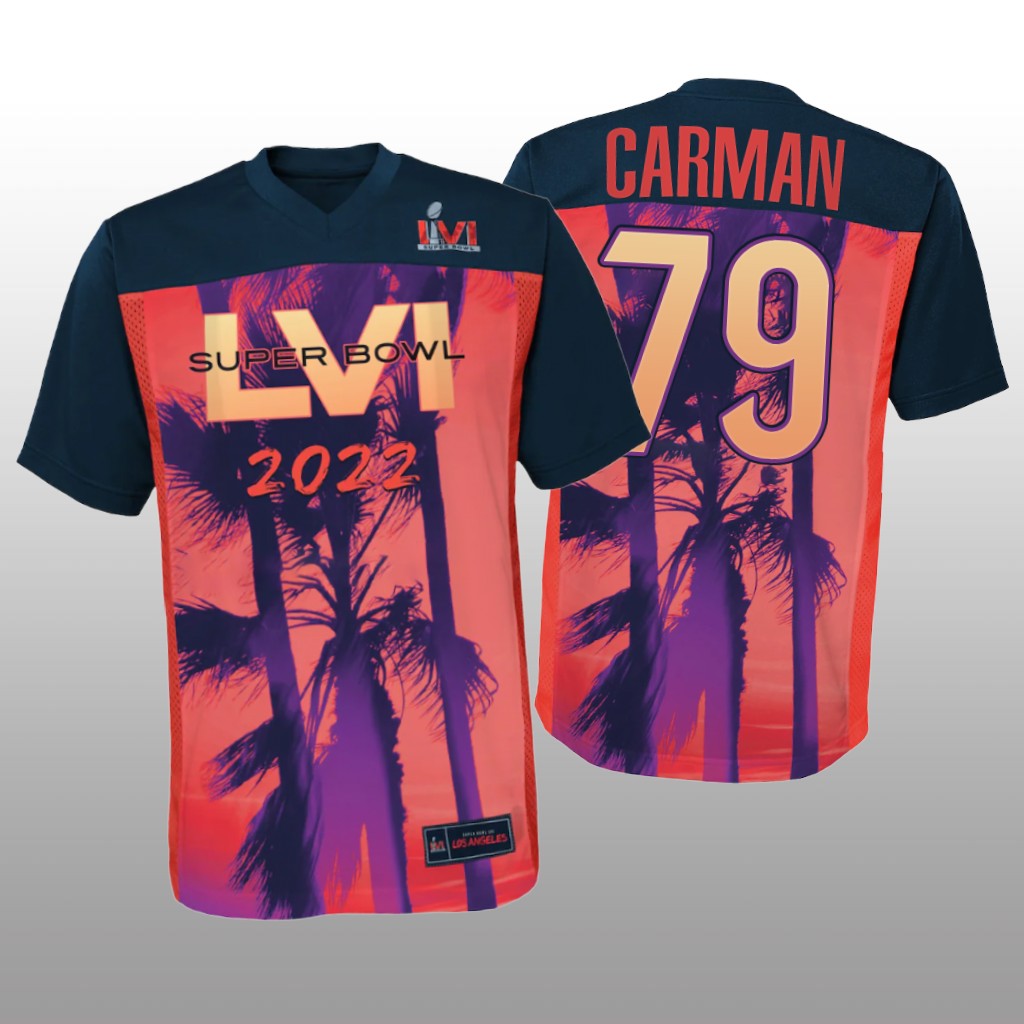 Cincinnati Bengals Jackson Carman Red Black Game Jersey Super Bowl LVI