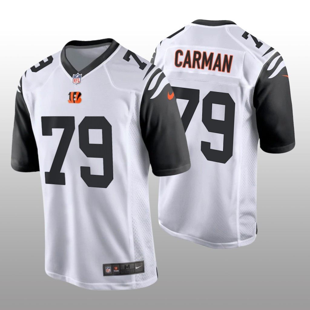 Cincinnati Bengals Jackson Carman White Jersey Alternate Game - Men's