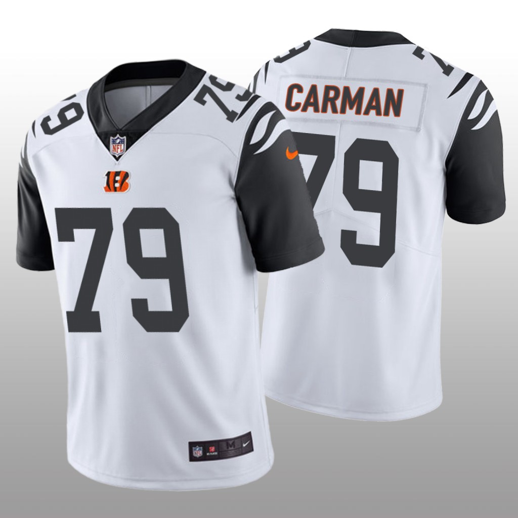 Cincinnati Bengals Jackson Carman White Jersey Color Rush Limited - Men's