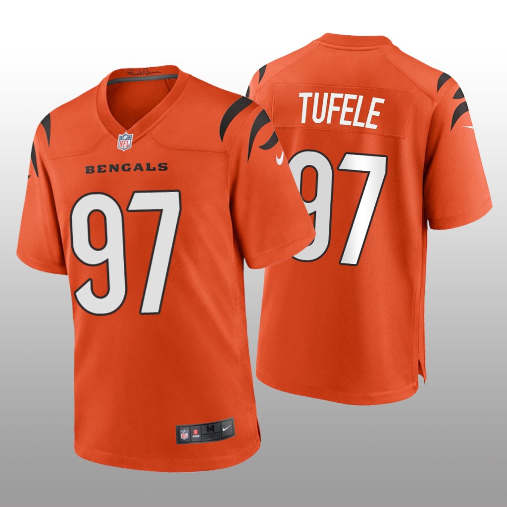 Cincinnati Bengals Jay Tufele Orange Jersey Game - Men's