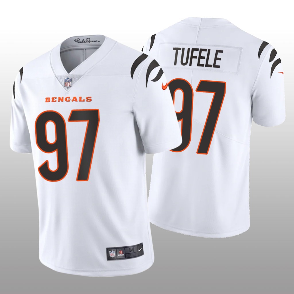 Cincinnati Bengals Jay Tufele White Jersey Vapor Limited - Men's