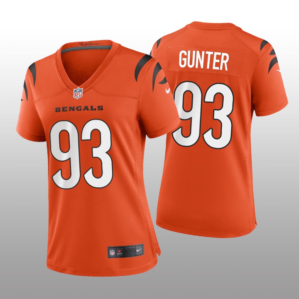 Cincinnati Bengals Jeffrey Gunter Orange Jersey Game - Women's