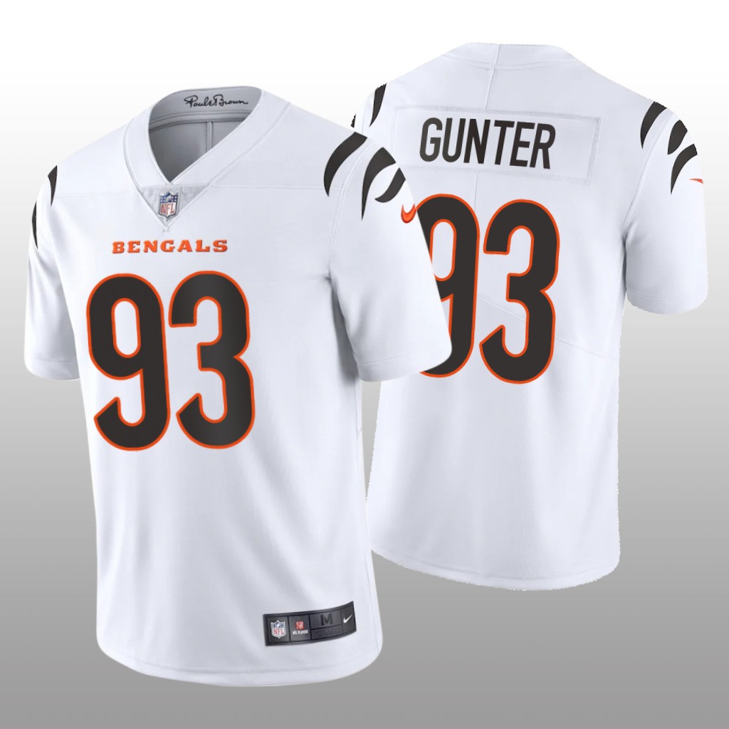 Cincinnati Bengals Jeffrey Gunter White Jersey Vapor Limited - Men's