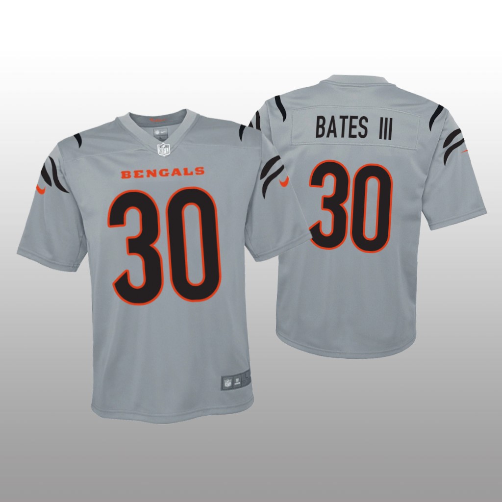 Cincinnati Bengals Jessie Bates III Gray Jersey Inverted Game - Youth