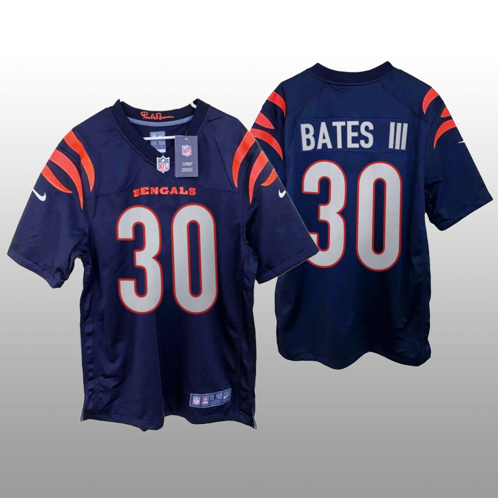 Cincinnati Bengals Jessie Bates III Navy Jersey Game - Men's