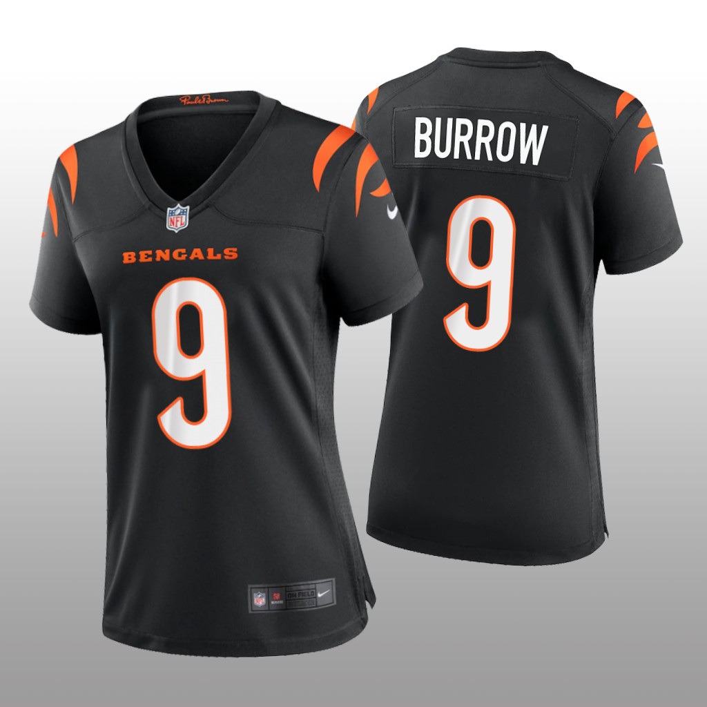 Cincinnati Bengals Joe Burrow Black Jersey Game - Women's