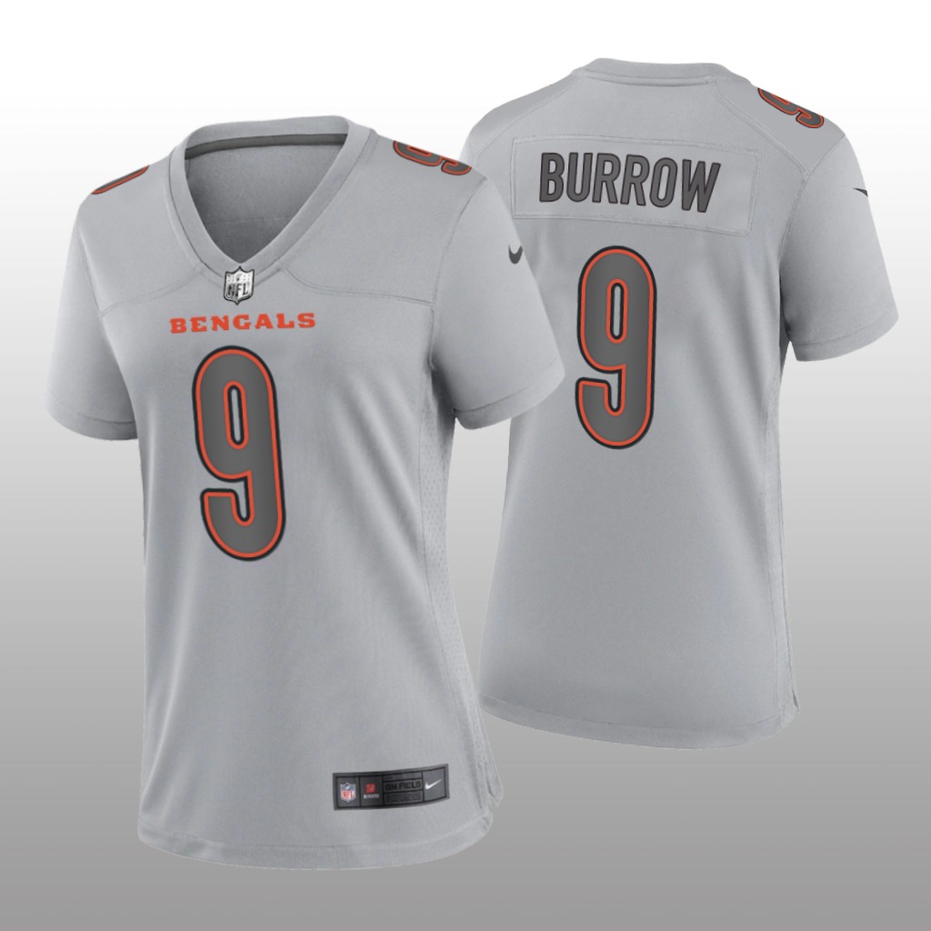 Cincinnati Bengals Joe Burrow Gray Jersey Atmosphere Fashion Game - Women's
