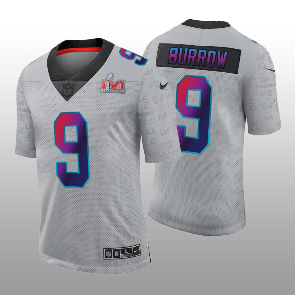 Cincinnati Bengals Joe Burrow Gray Limited Super Bowl LVI - Men's