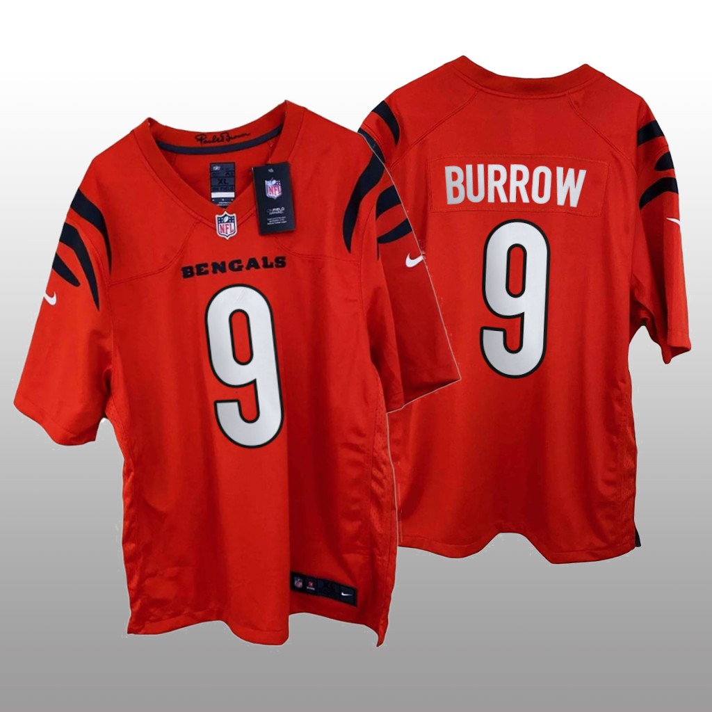 Cincinnati Bengals Joe Burrow Orange Jersey Game - Men's