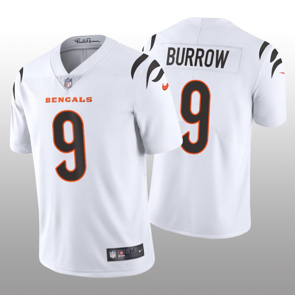 Cincinnati Bengals Joe Burrow White Jersey 2021 Vapor Limited - Men's
