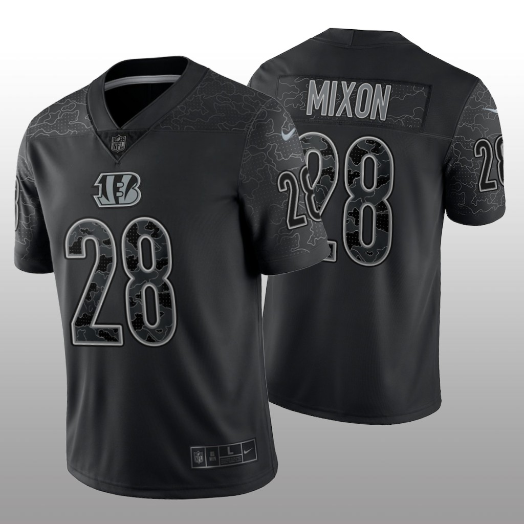 Cincinnati Bengals Joe Mixon Black Jersey Reflective Limited  - Men's