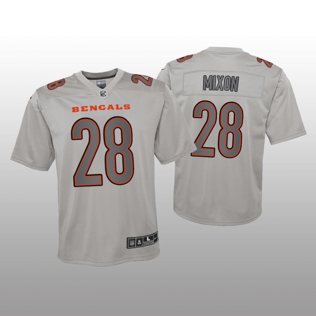 Cincinnati Bengals Joe Mixon Gray Jersey Atmosphere Fashion Game - Youth