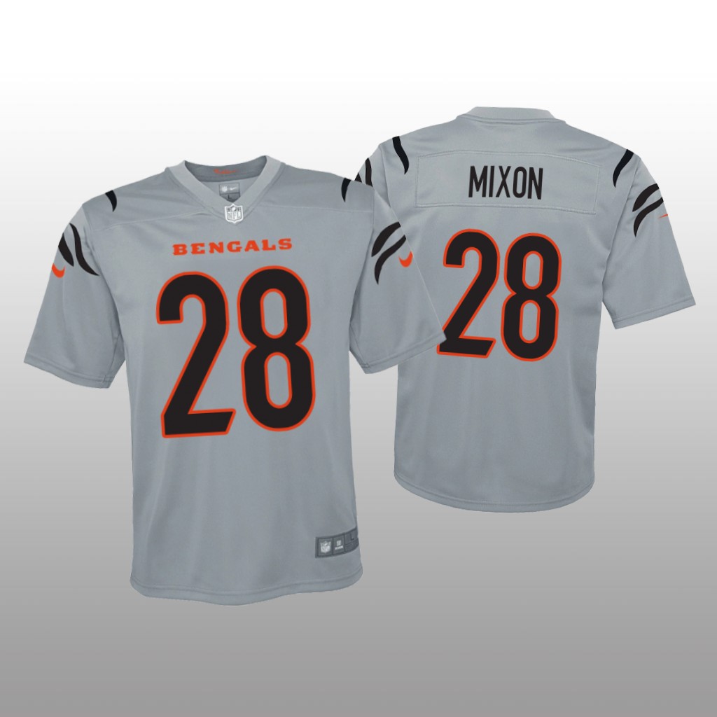 Cincinnati Bengals Joe Mixon Gray Jersey Inverted Game - Youth