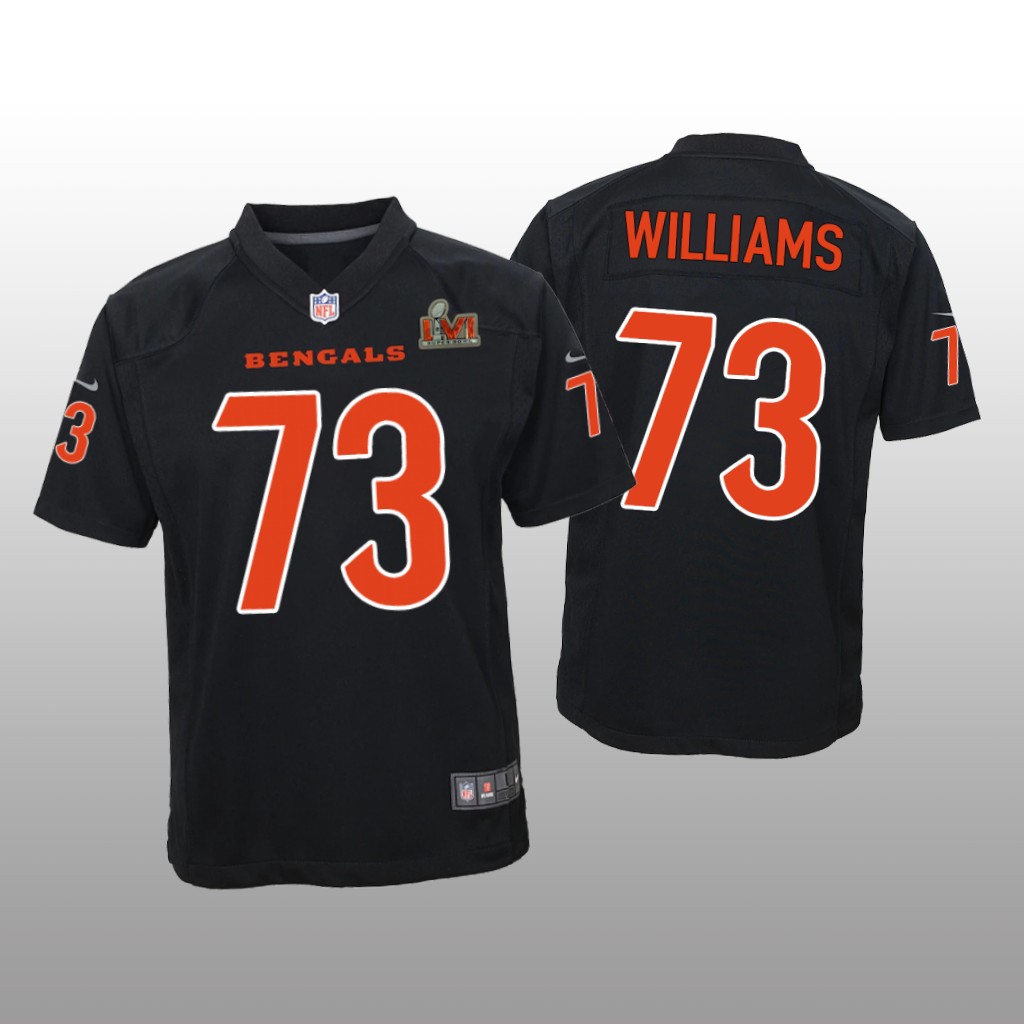 Cincinnati Bengals Jonah Williams Black Game Fashion Jersey Super Bowl LVI - Youth