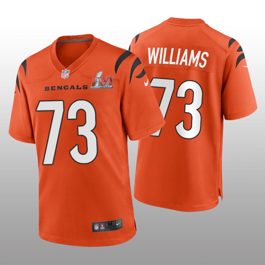 Cincinnati Bengals Jonah Williams Orange Game Jersey Super Bowl LVI - Men's