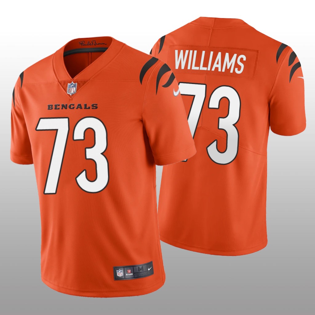 Cincinnati Bengals Jonah Williams Orange Jersey 2021 Vapor Limited - Men's