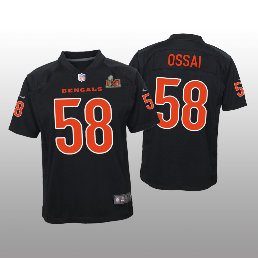 Cincinnati Bengals Joseph Ossai Black Game Fashion Jersey Super Bowl LVI - Youth