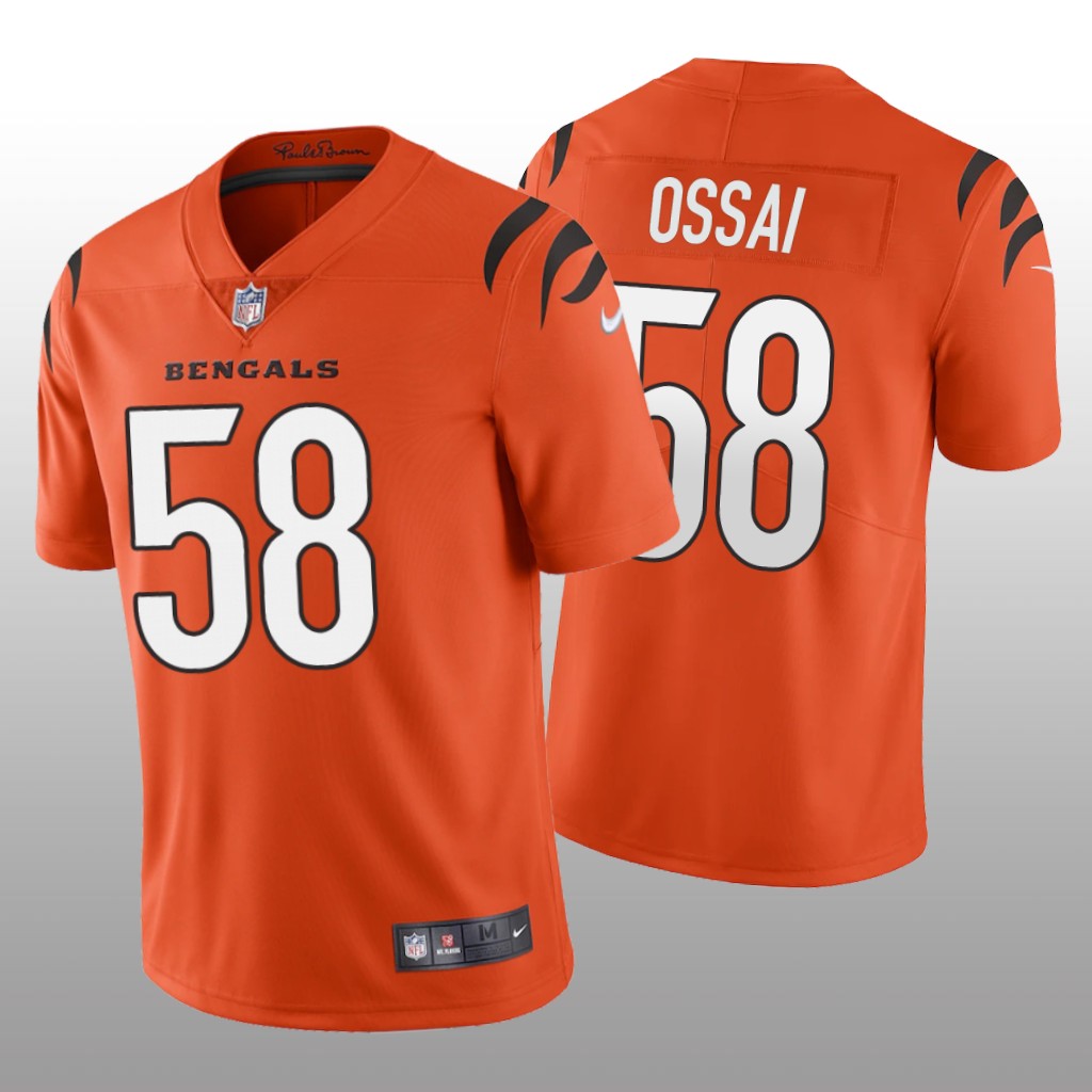 Cincinnati Bengals Joseph Ossai Orange Jersey Vapor Limited - Men's