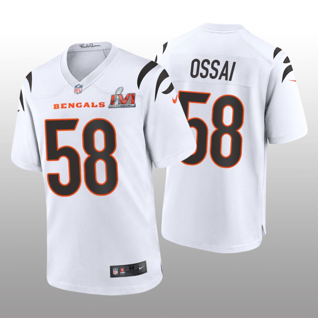 Cincinnati Bengals Joseph Ossai White Game Jersey Super Bowl LVI - Men's