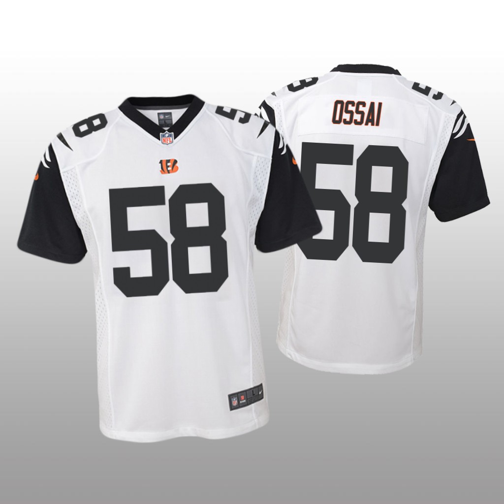 Cincinnati Bengals Joseph Ossai White Jersey Color Rush Game - Youth