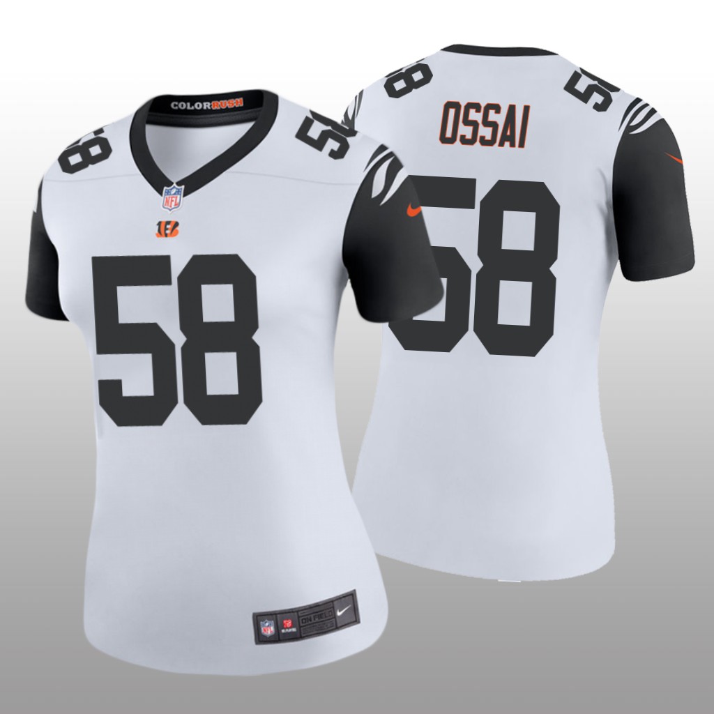 Cincinnati Bengals Joseph Ossai White Jersey Color Rush Legend - Women's