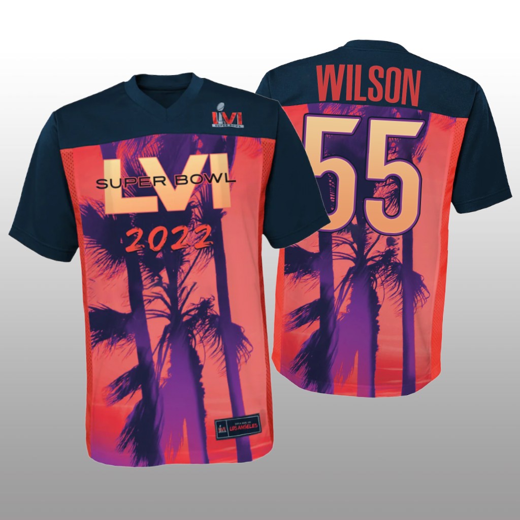 Cincinnati Bengals Logan Wilson Red Black Game Jersey Super Bowl LVI