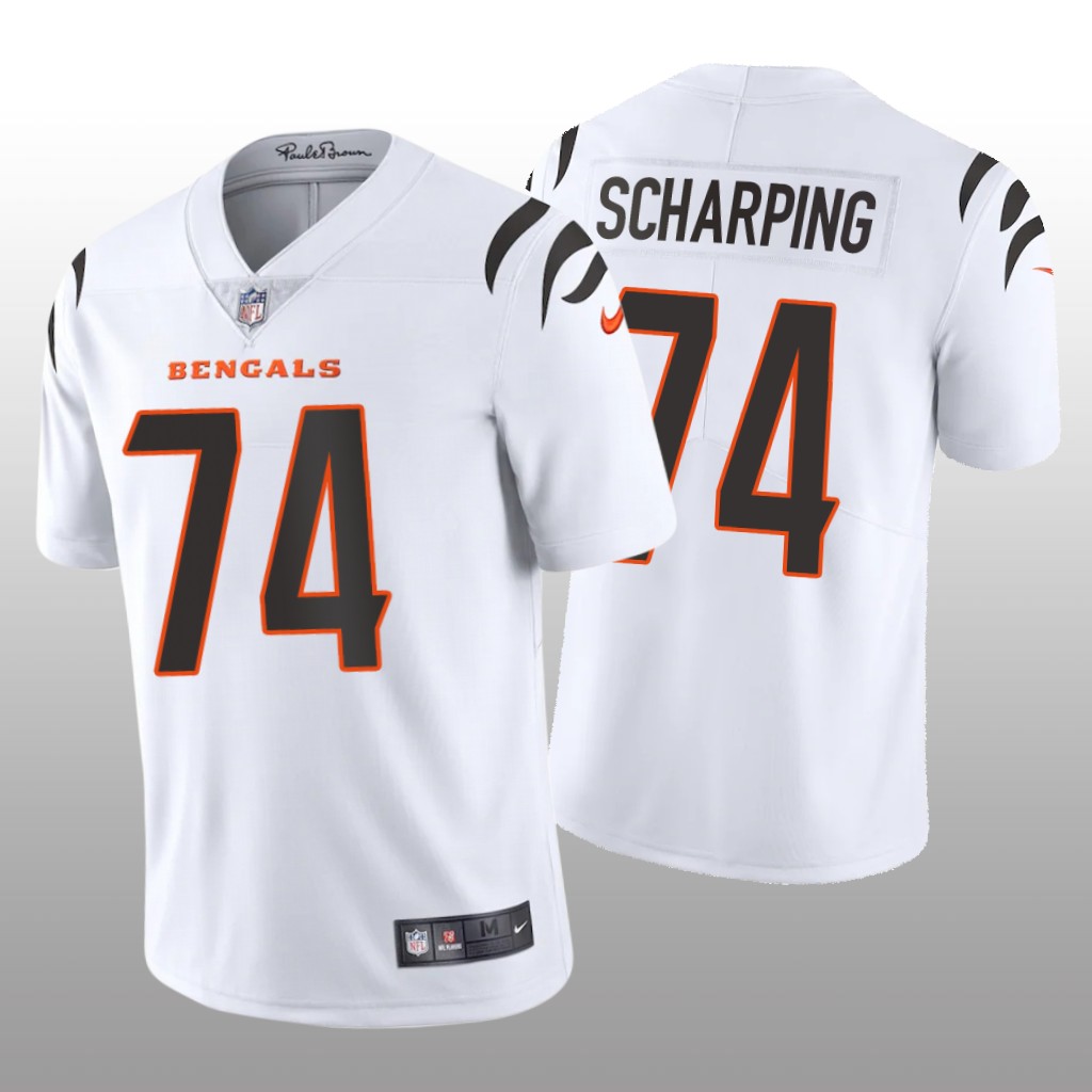 Cincinnati Bengals Max Scharping White Jersey Vapor Limited - Men's